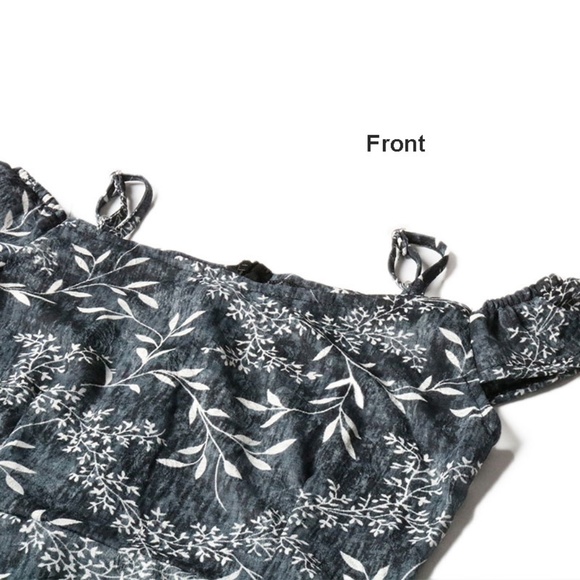 Summer Chiffon Off-shoulder Mini Dress - Picture 8 of 8